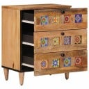  Nattbordskap Naturlig 50 x 33 x 62 cm Massiv mango tre