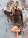 House of Yarn ØK 04-03c Rubina Kjole 04-03C-RUBINA-KJOLE-COMPLEX Mørk Brun