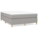  Boxspring sengeramme lysegrå 135x190 cm Double stoff