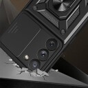 Hurtel Hybrid Armor Camshield-Deksel Til Samsung Galaxy S23+ Pansret Deksel Med Kamerabeskytter Rød
