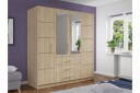 Escaldes Garderobe med Skuffer + Dører 196 cm   Beige / Tre / Natur