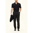 Oscar Jacobson Kirk Knitted Shirt Navy L