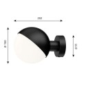 Louis Poulsen VL Studio Vegglampe Ø150 Hardwired Black