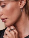Bud to rose T Bar Hoop Gold Silver 