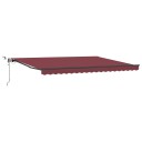  Automatisk uttrekkbar markise med LED brun 450x300 cm