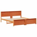  Sengestamme med hodegjerde Voksbrun 180 x 200 cm Heltre furu