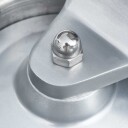 vidaXL Hamburgerpresse med 500 stk mellomleggspapir aluminium 10 cm