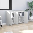 vidaXL Skjenk hvit 102x33x75 cm sponplate