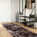  Teppe Runner MARSA Svart 80 x 450 cm Polyester og PVC