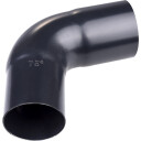 Plastmo bend Ø90mm 75° sort black 90 mm