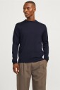 Jack & Jones   Genser Jprblamilano Stitch Knit Crew Neck   Blå