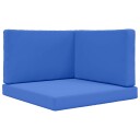 vidaXL Ute sofa pute 3 pcs Kongeblå Polyester