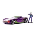 SIMBA DICKIE GROUP Joker 2009 Chevy Corvette Stingray 1:24 Die-Cast with Figure