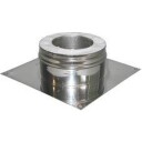 6" Metalbestos Multi50 kobling med ankerplate silver 6 inch