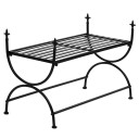 vidaXL Benk i gammeldags stil metall 83x42x55 cm svart