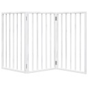 Vidaxl Hundeport Sammenleggbar 3 Paneler Hvit 150 cm Poppeltre