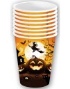 6 stk Orange Pappkopper med Gresskar Heks og Andre Halloween Motiver 355 ml