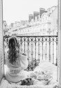 Paris Breakfast B&W Plakat Plakat / 21x30cm