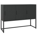 vidaXL Skjenk svart 105x35x75 cm stål