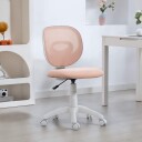 Ergonomisk rosa kontorstol – justerbar plassbesparende design