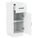 vidaXL Baderom Oppbevaringsskap HOORN Høgglans hvit 30 x 31 x 77 cm