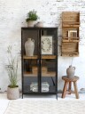 Chic Antique vitrineskap med 2 trehyller 40304-24