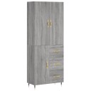 vidaXL Highboard grå sonoma 69,5x34x180 cm konstruert tre 8720845411381