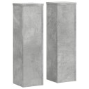  Plantestativer 2 stk betonggrå 17x17x60 cm konstruert tre