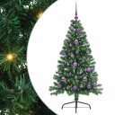  Kunstig Forhåndsopplyst Juletre med 150 LED grønn 150 cm PVC