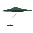  Cantilever Roma parasoll med LED grønn 286x285x270 cm Aluminium