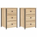 vidaXL Nattbord 2 stk sonoma eik 40x36x60 cm konstruert tre