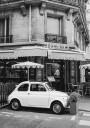 Posterbox Parisian Café and Fiat 500 Plakat Plakat / 21x30cm