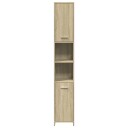  Baderomsskap sonoma eik 30x30x183,5 cm sponplate 8721102843600