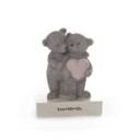 Figur Bjørnepar med teksten "You+Me=Us"