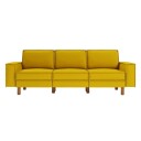 Vilsa 3 seters sofa   Gul