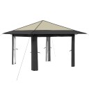 vidaXL Gazebo uten sidevegg 3,3 x 3,3 m Krem og Antrasitt