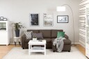 Crazy 3 seters Vendbar L formet Sjeselongsofa i Stoff   Brun
