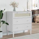  Kommode SENJA rotting-utseende hvit 80x40x80 cm heltre furu 8721012134393