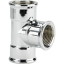 5 stk Messing T rør krom 3/4"