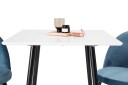 Venture Design Polar & Velvet spisegruppe Hvit/svart 2 st stoler & bord 75 x 75 cm