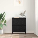  Serviesskap Svart Eik 60 x 35 x 70 cm Ingeniørtre og jern
