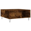 vidaXL Salongbord røkt eik 80x80x36,5 cm konstruert tre