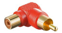 Pro RCA adapter 90° Rød