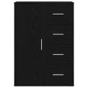  Sideboard Svart Eik 60x31x84 cm Konstruert Tre