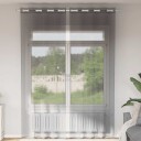  Voilegardiner med grommets 2 stk mørkegrå 140x300 cm 8721158550989