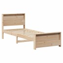  Sengestamme med hodegjerde Brun 80 x 200 cm Heltre furu