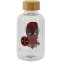 Deadpool 620 ml glassflaske – slitesterk, unik design