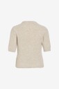 Vila Viitza O Neck 2/4 Bow Knit Top/Bfs   Cream   L