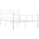  Sengeramme hvit metall 120x200 cm