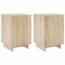 vidaXL Nattbordskap 2 pcs Sonoma eik 33,5 x 34,5 x 50 cm
